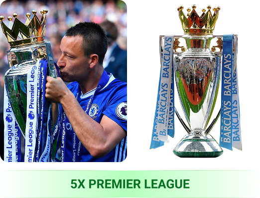 John Terry 5 lần vô địch Ngoại hạng anh